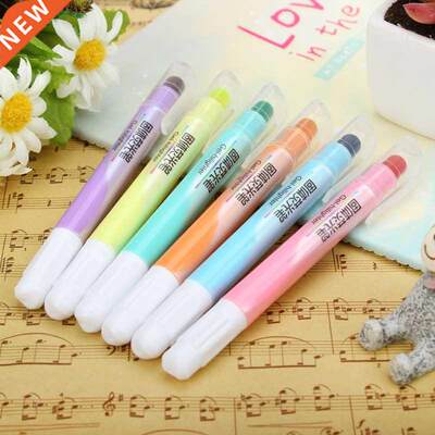 6pcs Candy Color Solid Jelly Highlighter Marker Pen Gel Hili