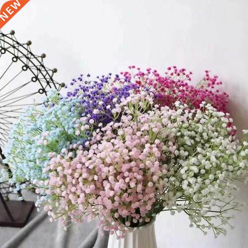 1/2Pcs Plastic Gypsophila Artificial Flowers Pink White Baby