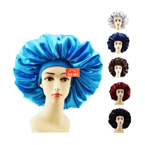 New Fashion Big Size Satin Silk Bonnet Sleep Night Cap Head