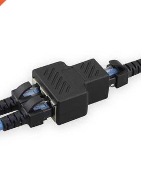 1 To 2 Ways RJ45 LAN Network Splitter Ports Coupler Connecto