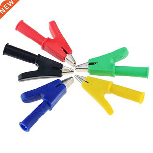 5PCS Half Sheath Round Handle Crocodile Test Adapter Clip Pr