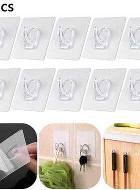 10Pcs Hooks PVC Strong Self Adhesive Seamless Wall Rack Wate