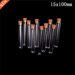 Plastic Test Tube With Cork  15x100mm 6-inch 20ml Clear, Pac