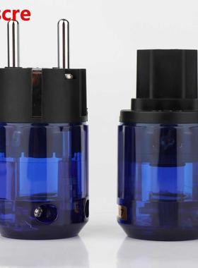 Set P-037E Rhodium Plated EU Power Connector C-037 IEC Femal