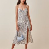 dress casual women Summer slim print suspender flower fit