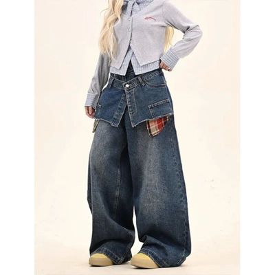 Double waisted spliced curved knife pants 双腰头拼接弯刀长裤