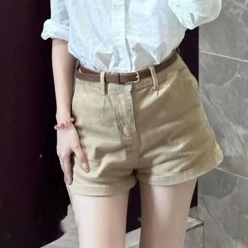 夏季女士休闲牛仔直筒短裤不易变