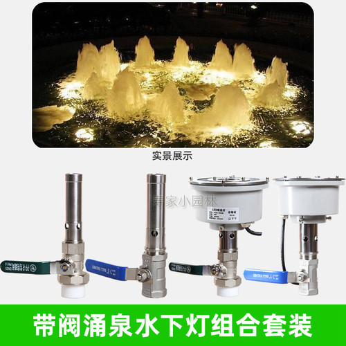 LED水下灯涌泉喷头带阀门