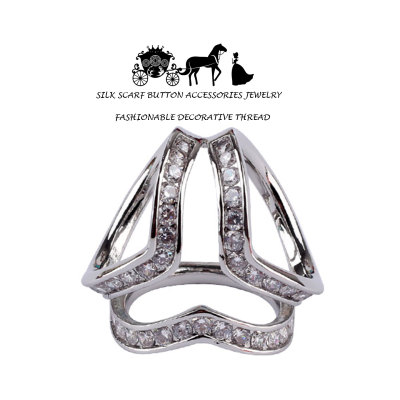 黄铜高级奢华马衔扣丝巾扣环简约围巾配饰适用于爱马仕方巾打结扣