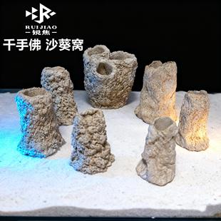锐焦千手佛窝沙葵海缸鱼缸珊瑚基拉戈爪哇石人工红树盒子金黄紫色