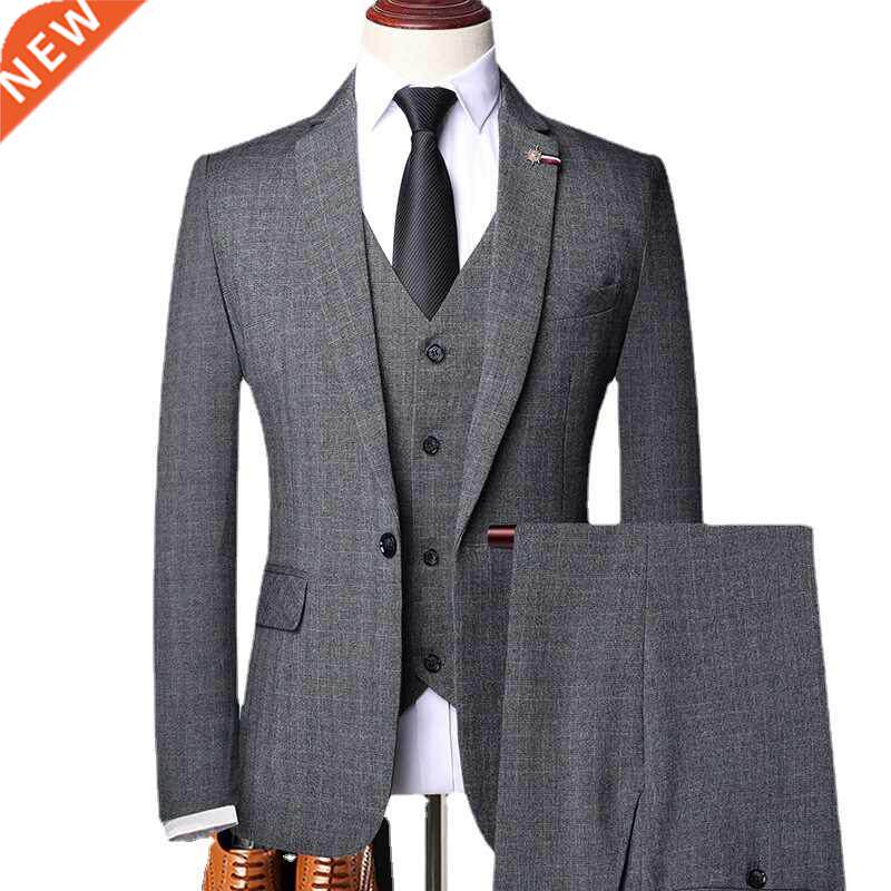 6XL [자켓 + 조끼 + 바지] 레트로 맨 클래식 패션 플라이