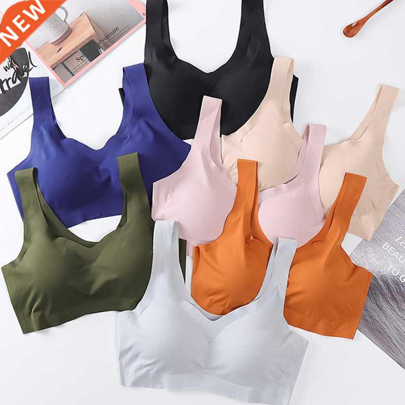 Ice Silk Bra Seamless Ve Bras Women Push Up Underwear Ling-封面