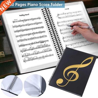 40/60 Pages Multi-layer Music Score Coil Folder Practice Pia