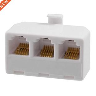Landline for Connector Plug Telephone Cable White