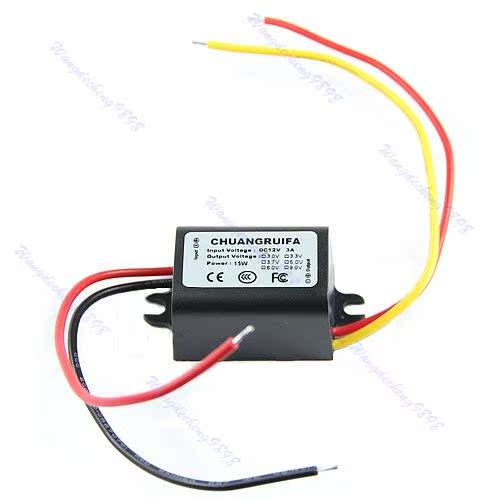 Hot Waterproof DC/DC Converter 12V Step Down to 9V 3A 15W Po