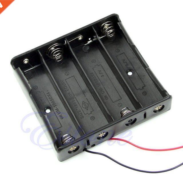 1pc New Plastic Storage Box Case Holder Black For 4pcs Batte