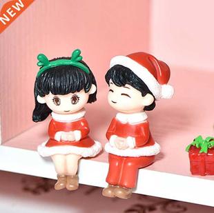 Figurine 1pcs Miniatur Couple Christmas Model Lover Cute