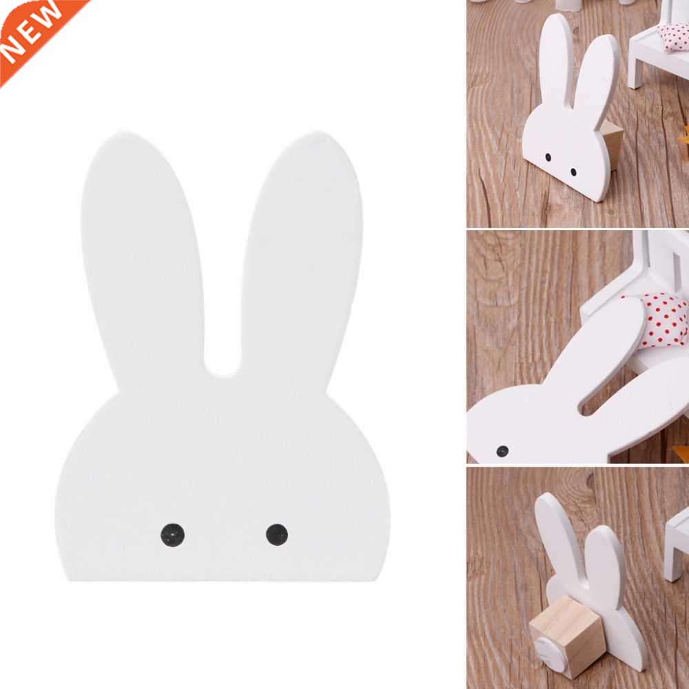 Cute Bunny Rabbit Wooden Hook Clothes Hooks On Wall Decorate