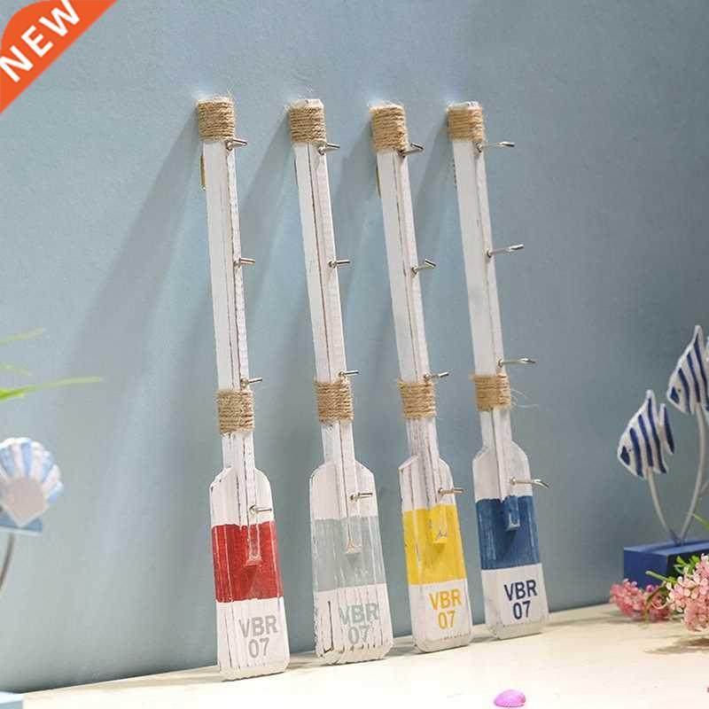 1pc 40cm nautical wooden oar wall decor with hooks paddle ad
