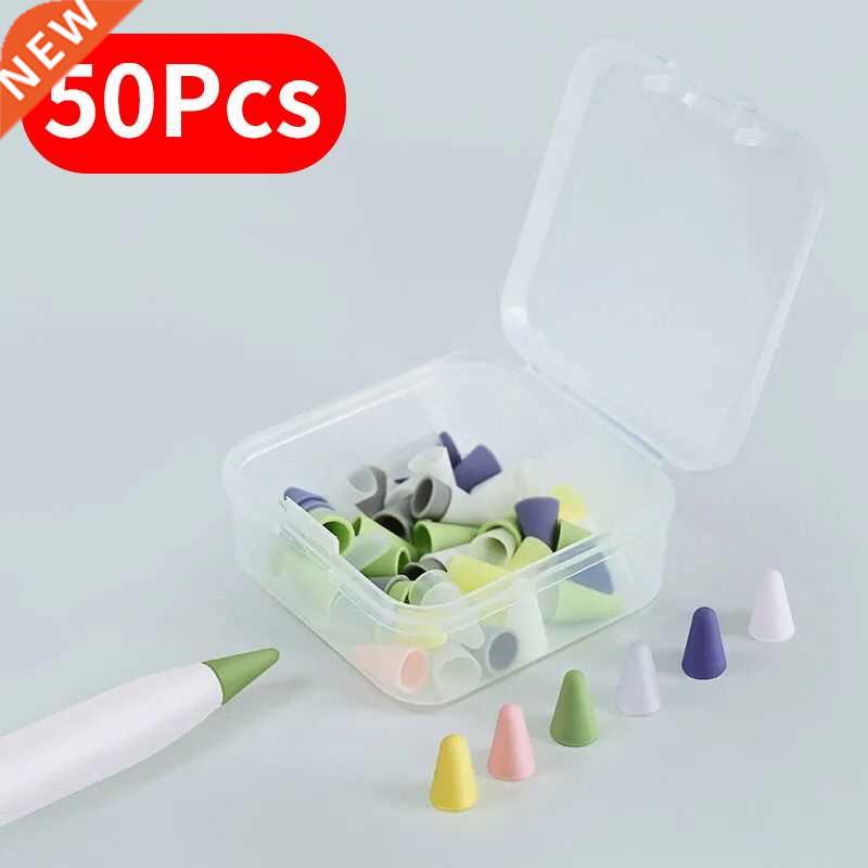 50Pcs Silicone Mute Nib Cover For Pencil Tip Cover Replacea