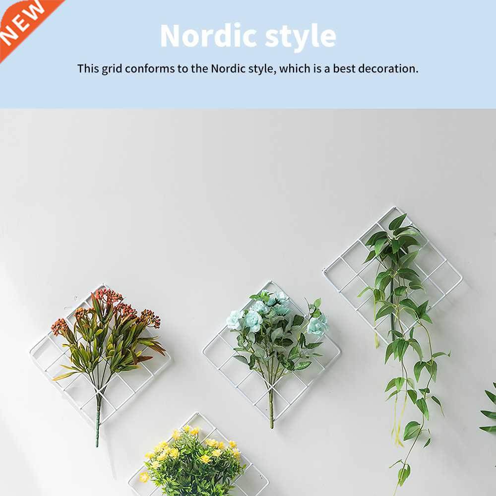 wrought iron square grid photo wall decoration practical w