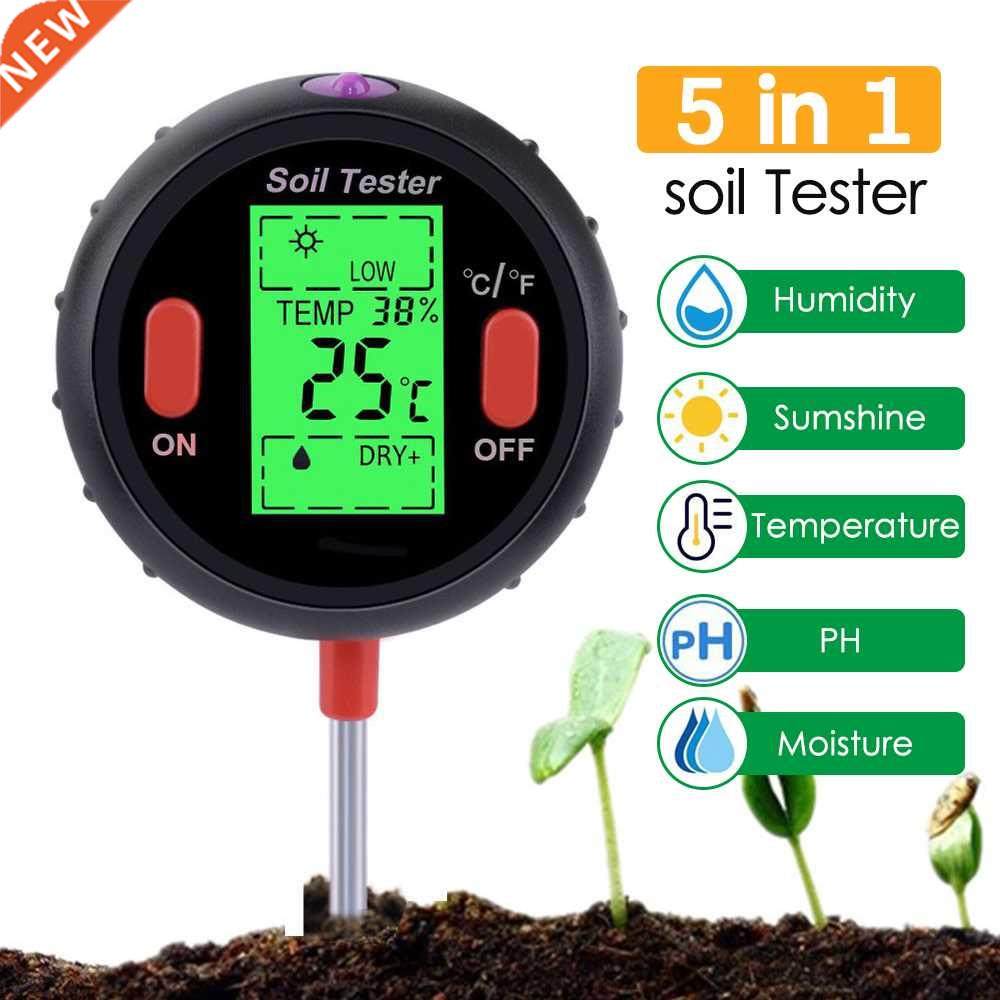5-in-1 digital soil ph meter moisture meter ph levels temper