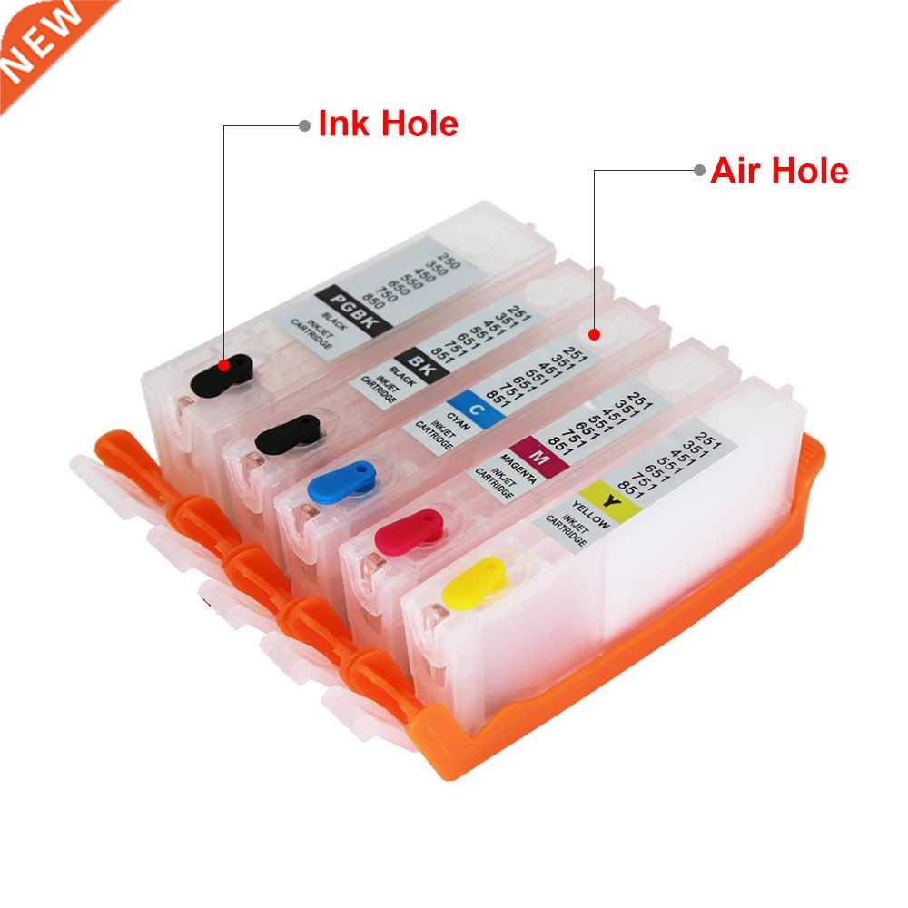 5 colors PGI-450 CLI-451 XL Refillable Ink Cartridge With AR 工业油品/胶粘/化学/实验室用品 其他工业用纸 原图主图