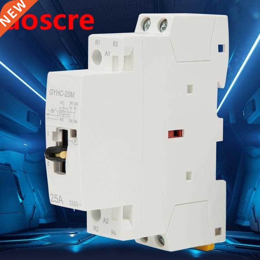 2p manual ac contactor 25a 220v 50hz din rail household cont