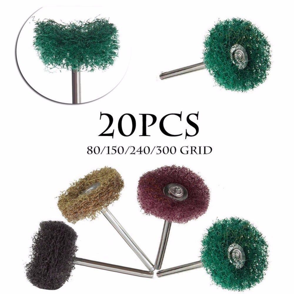 20pcs buffers polishers abrasive 1" brite wheels mixed set n