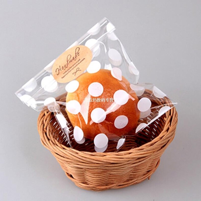 100pcs cute cookie candy gift bags flat cellophane treat bag