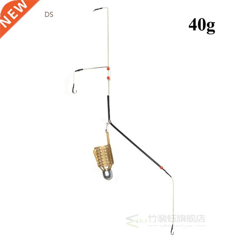 fish king fishing lure cage with line hooks fish bait feeder