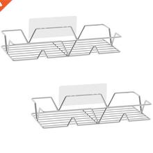 2 Pack Shower Caddy Shelf with Hooks, Stainless Steel Shower