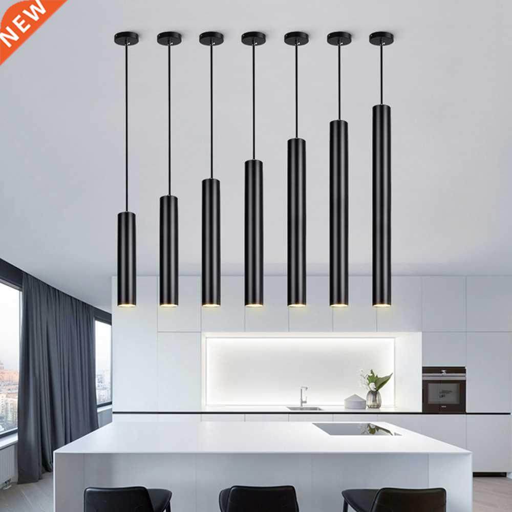 dimmable led pendant light long tube lamp cylinder pipe hang