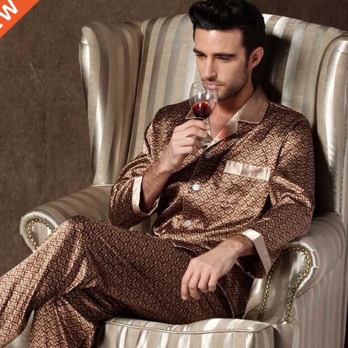 Sleep Wear Men Mens Designer Pajamas for Men Nightwear Long