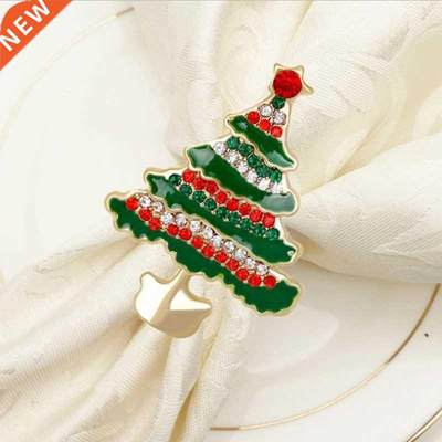 Christmas Napkin Rings - Set of 8 Napkin Holder Rings for Ho