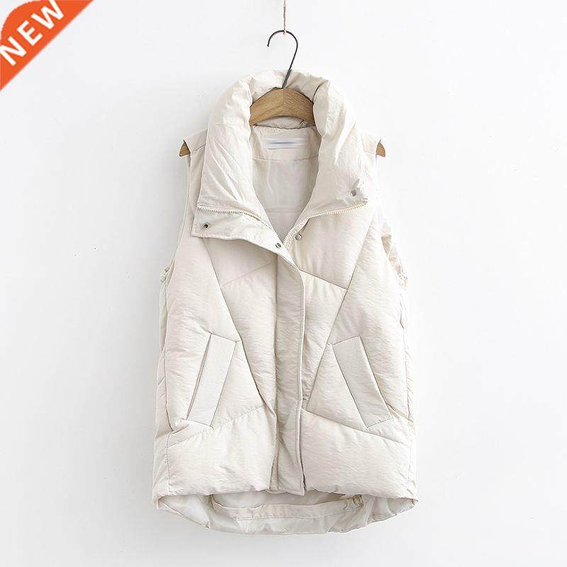 plus size winter down puffer vest women casual all-match sle