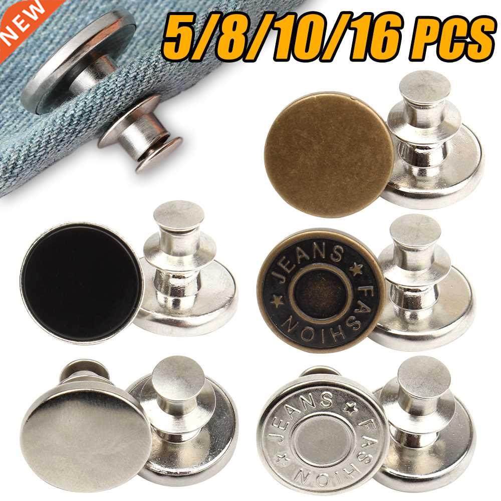 detachable retro metal buttons snap fastener pants pin for j