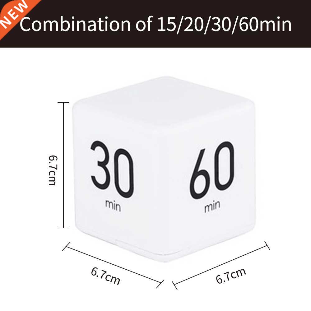 White Color Cube Kitchen Timer Cubic Timer Minutes For Time