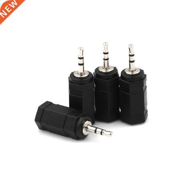 Black 2.5mm Male To 3.5mm Female Audio Stereo Headphones jac