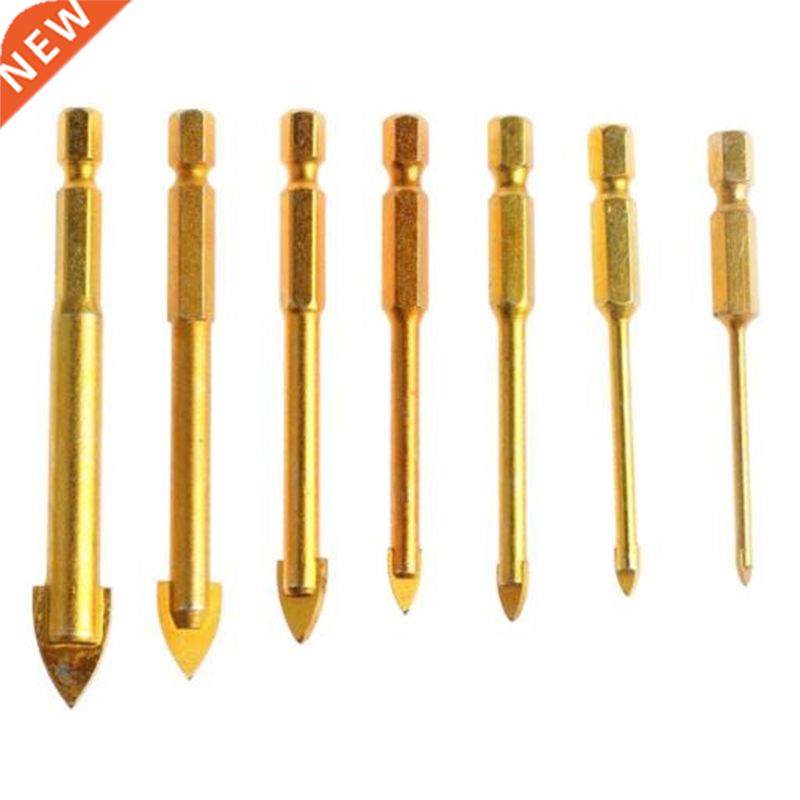 7pcs tungsten carbide ceramic tile glass drill bits 1/4 hex