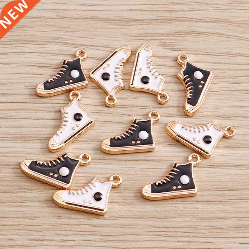 10pcs 14*11mm Enamel Gym Sports Shoes Charms Pendants for Br