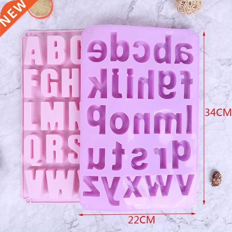 alphabet silicone ice chocolate mould candy bar soap pan cak