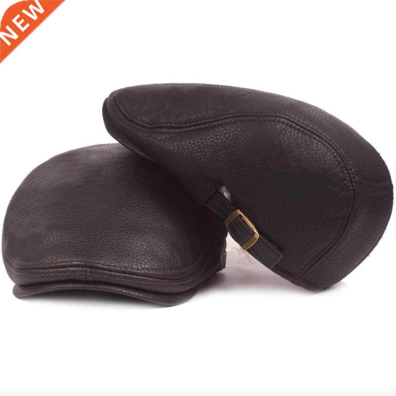 berets autumn winter cap hats for men high quality leather h