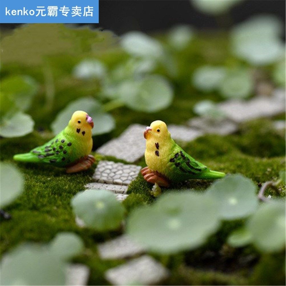 decorative stakes 1pair lovely parrot micro fairy figurines