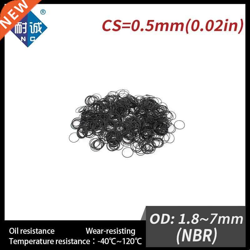 10pcs/lot nitrile rubber black nbr cs 0.5mm od1.8/2.5/2.8/3