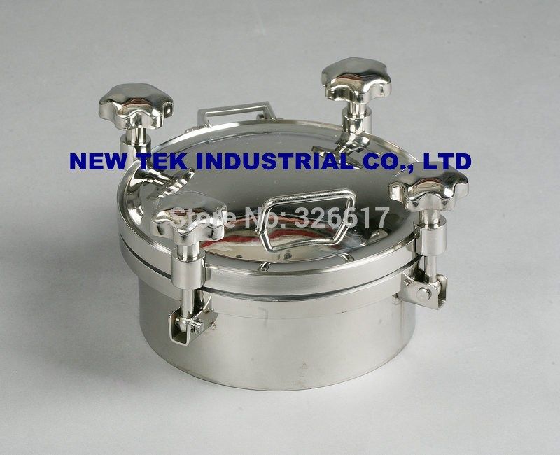 sanitary 200mm round pressure tank manhole cover stainless