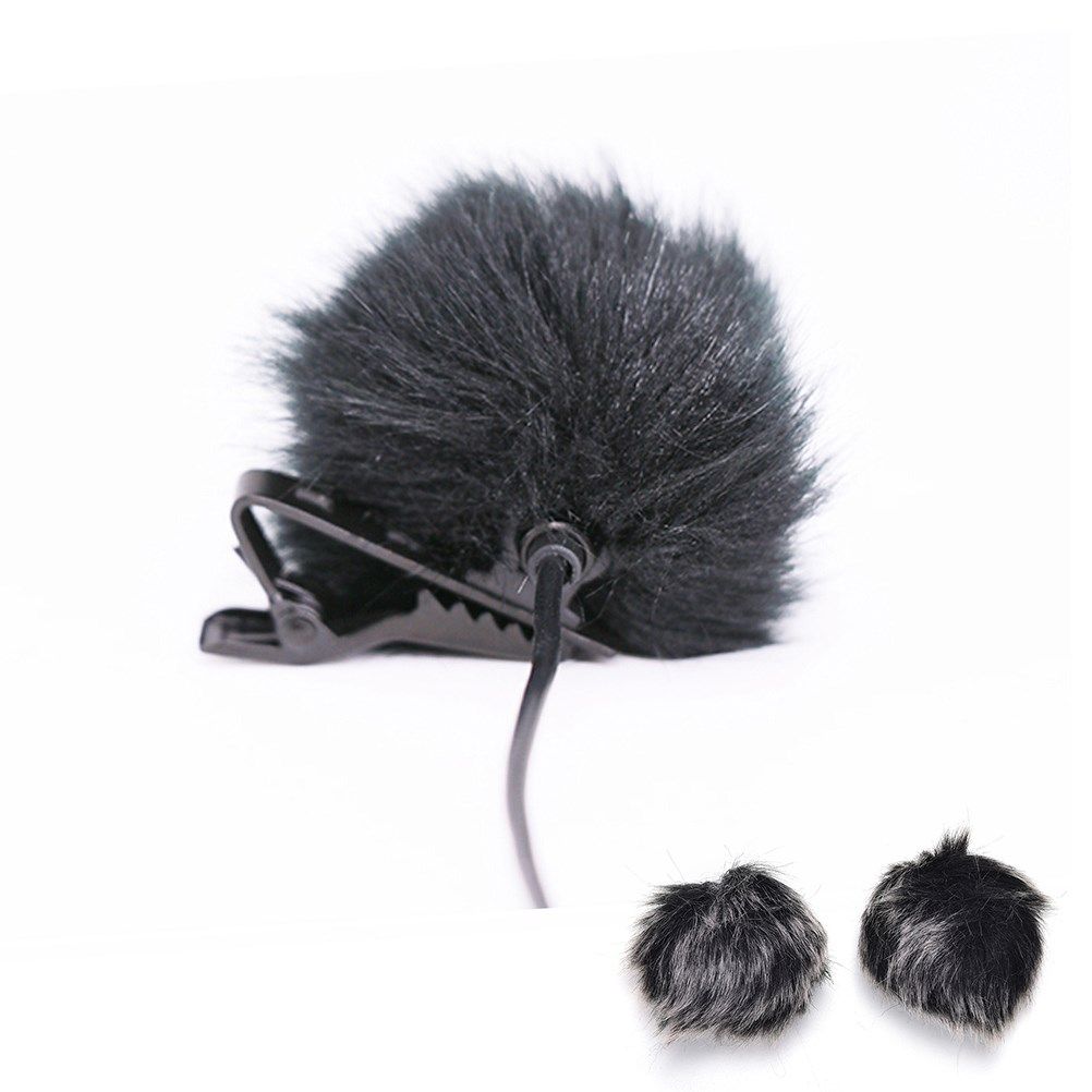 1pc dark grey artificial fur microphone windscreen outdoor