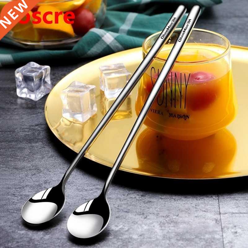 Stainless Steel Stirring Spoon Long Handle Tea Spoon Dessert 电子元器件市场 其它元器件 原图主图