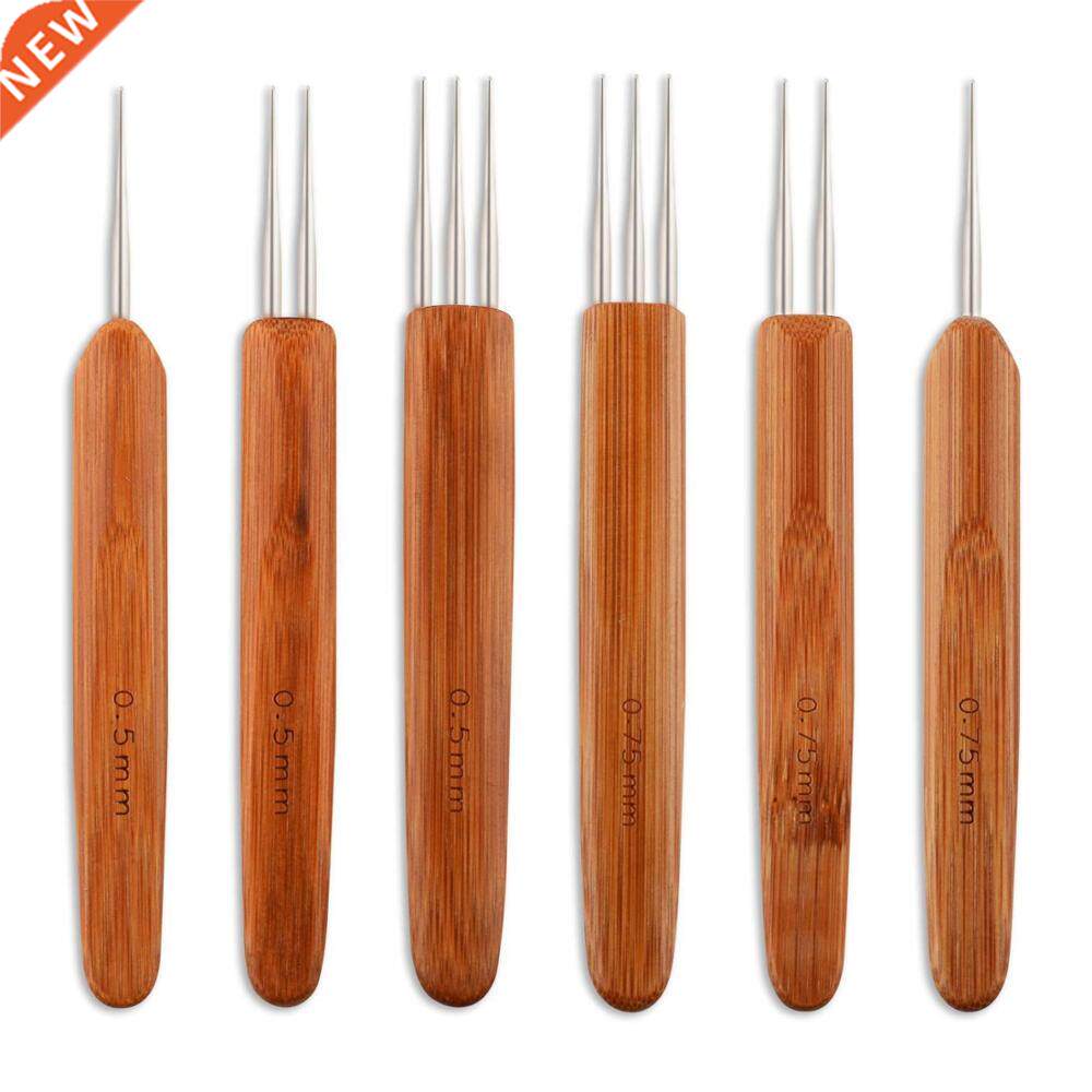 5mm 0.75mm double crochet needle for locs bamboo