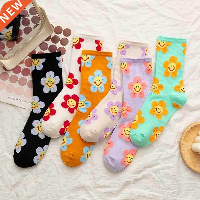 new arrivals japanese korean style cartoon flower women sock